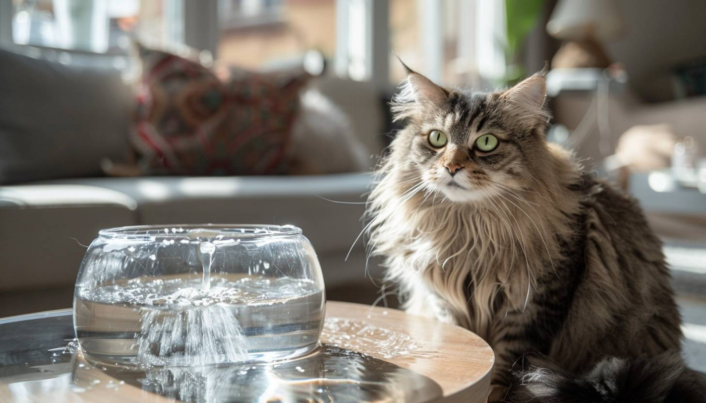 Chat - Comment les fontaines à eau améliorent la vie quotidienne des chats